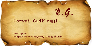 Morvai Gyöngyi névjegykártya