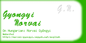 gyongyi morvai business card